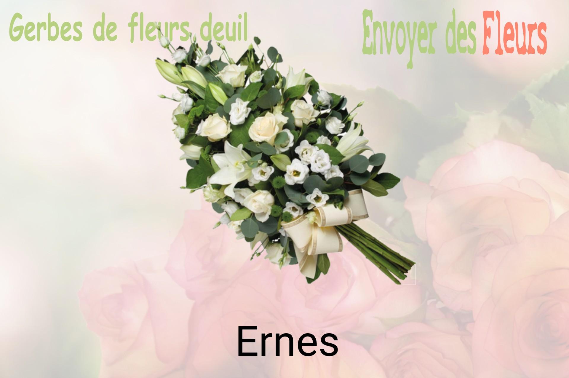 Gerbe de fleurs de deuil livrée à Ernes